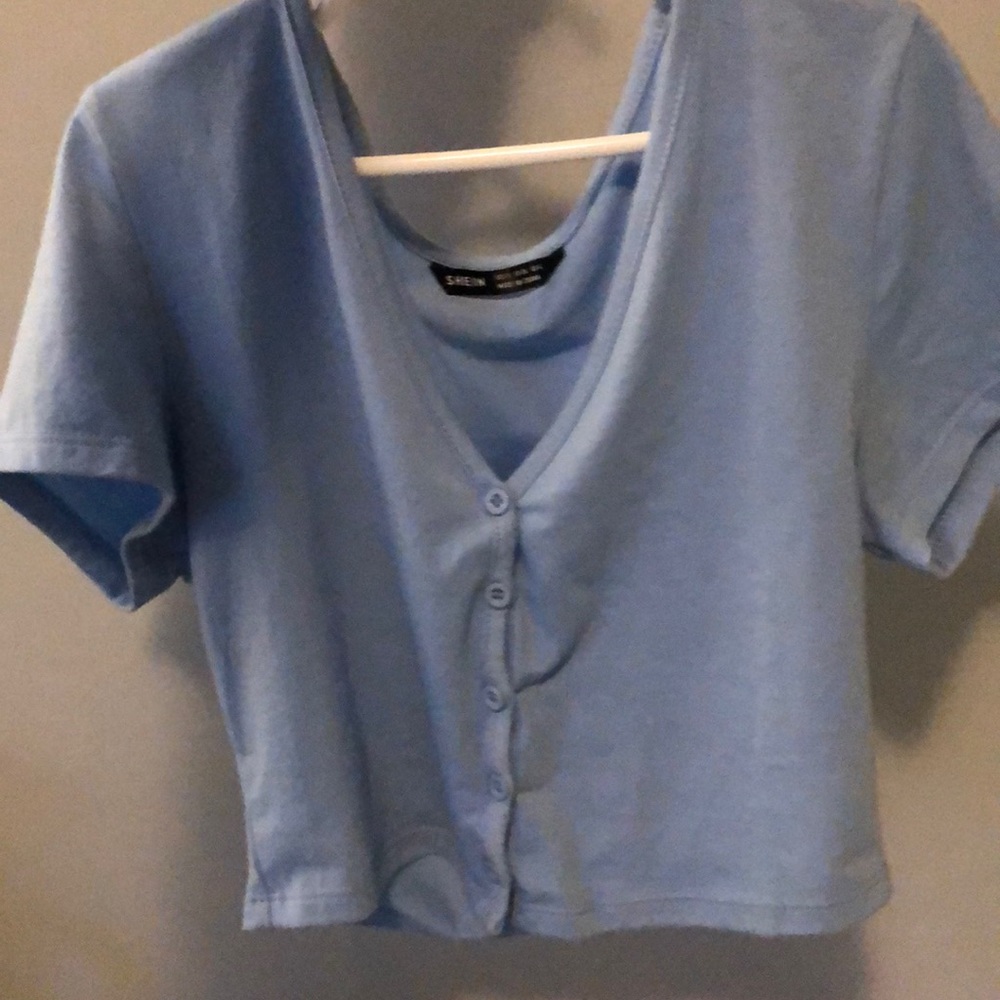 Baby blue top